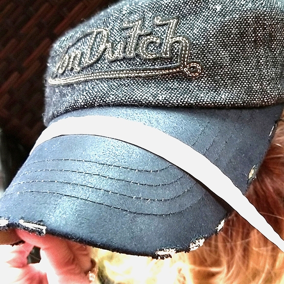 VON DUTCH Embroidery Black Wool Baseball Sporty Grey Vintage Round Bill  Hat NEW - Picture 11 of 13